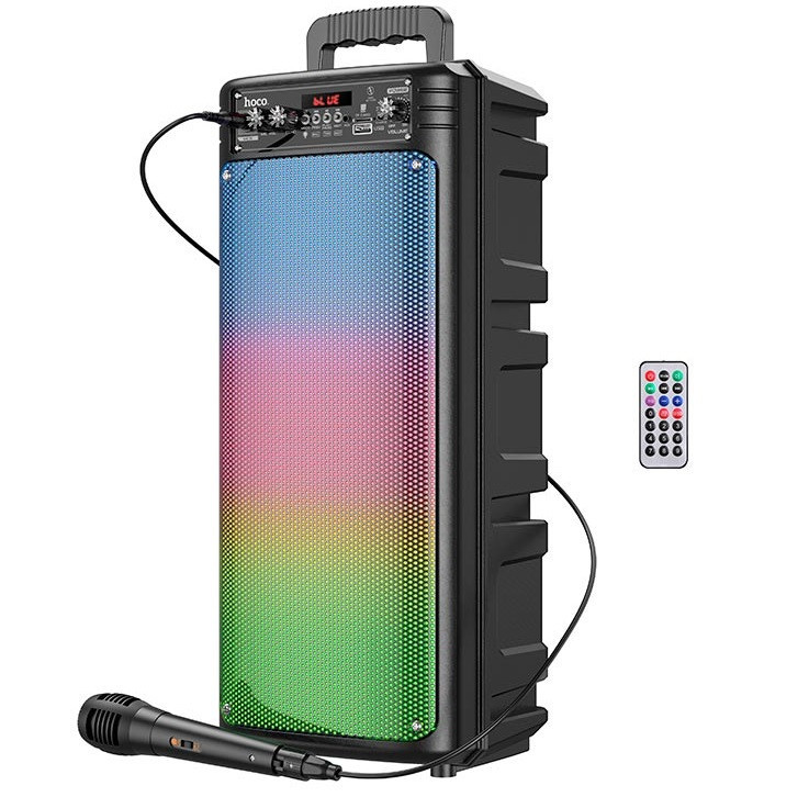 Bluetooth колонка портативна, караоке HOCO BS52, з мікрофоном і пультом ДК, чорна Винница - изображение 1
