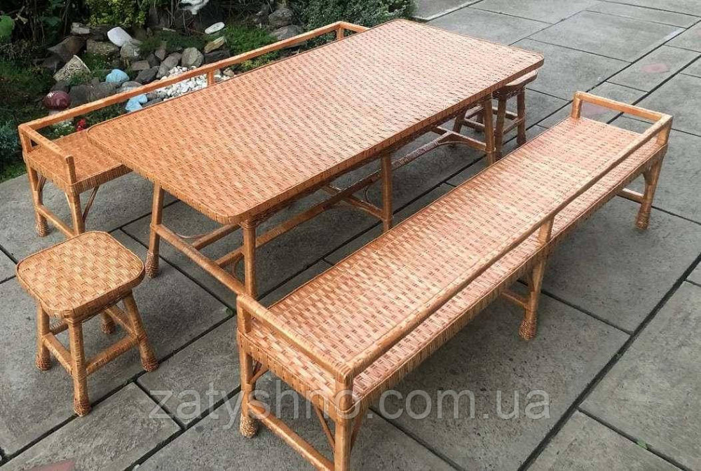 Мебель плетеная с лавками из лозы Киев - изображение 9