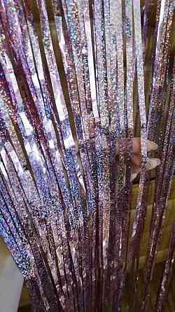 Шторка из фольги для фотозоны с голограммой 2м на 1м розовый Киев