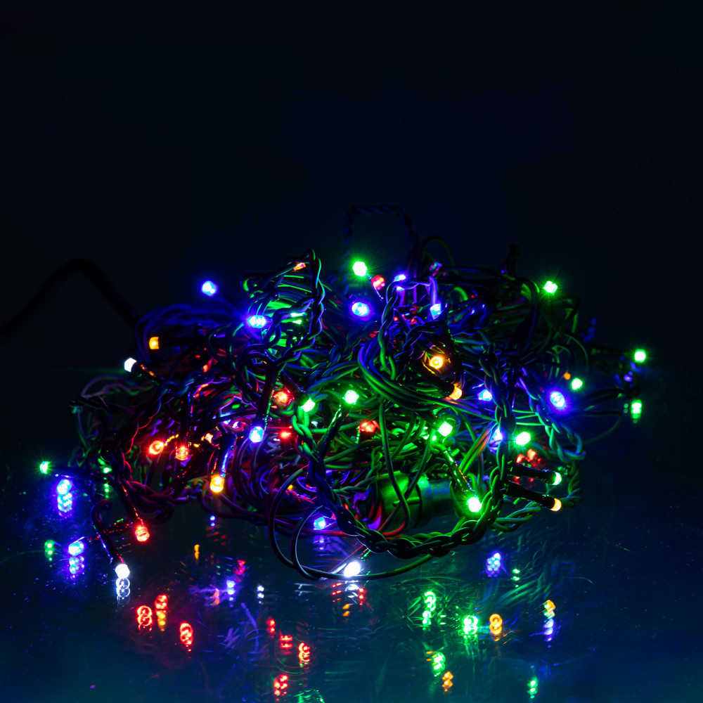 Новорічна гірлянда вулична Бахрома 6 м 105 LED чорний провід Мультиколор 6МBML Київ - фото 1
