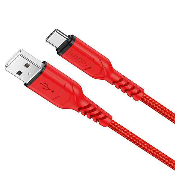 Кабель USB - Type-C HOCO X59 3A 1m нейлон TPE разъемы цвет красный 6931474744937 Одесса
