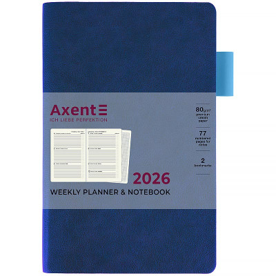 Тижневик Axent датований 2026 Partner Soft Muse 125х195, синій (8527-26-3-A) Вінниця - фото 2