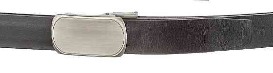 Оригінальний чоловічий ремінь з автоматичною овальною пряжкою Vintage 20213 Чорний Київ