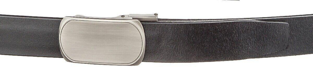 Оригинальный мужской ремень с автоматической овальной пряжкой Vintage 20213 Черный Киев - изображение 2