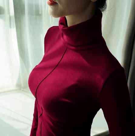 Жіноча тепла базова водолазка "Kelly" оптом | Норма Марсала, 46-48 Київ