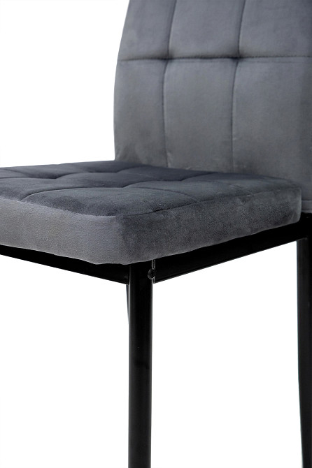 Стілець Айс, чорний/велюр темно-сірий Киев - изображение 8