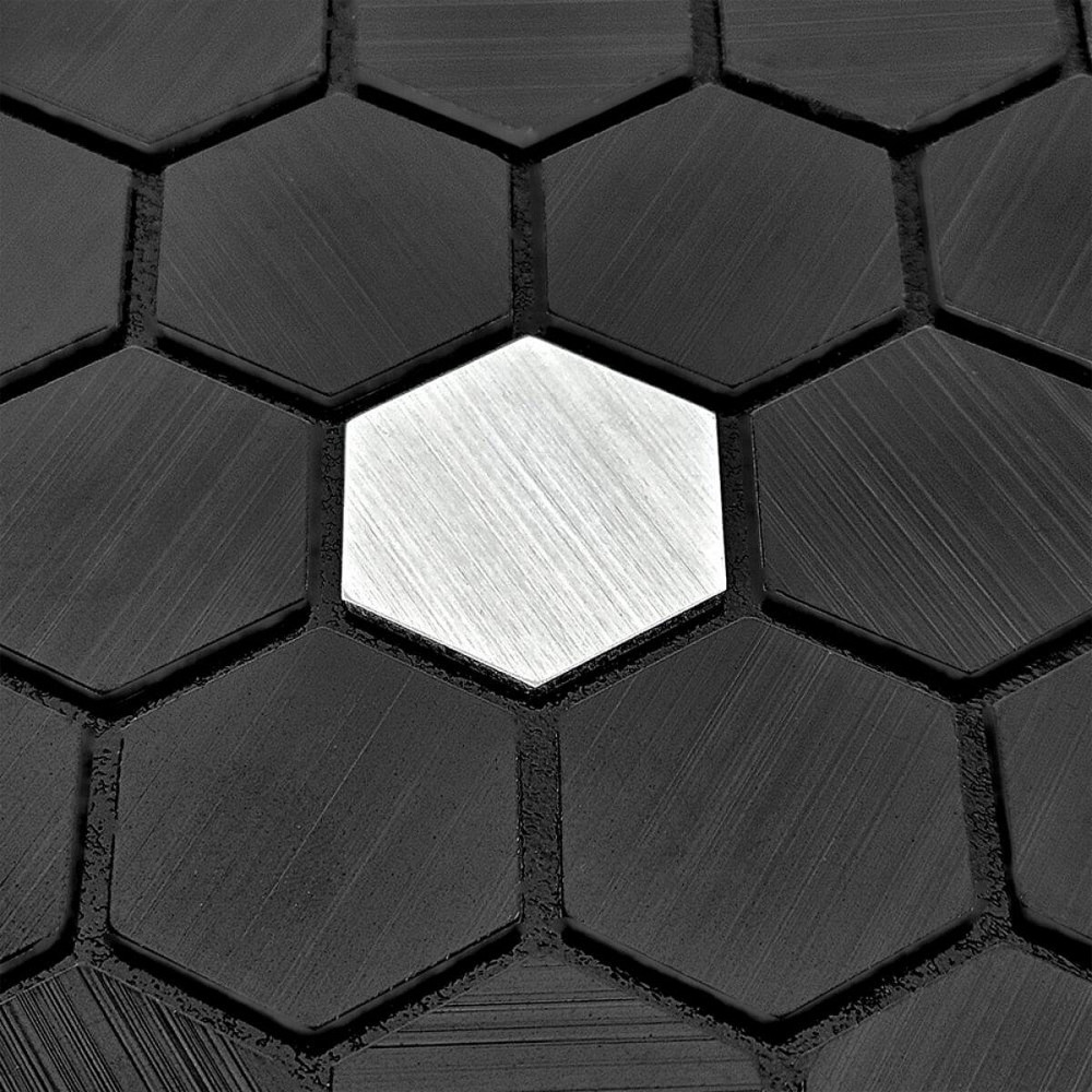 Самоклеюча алюмінієва плитка 300х300х3мм Чорна мозаїка SW-00001929 Київ - фото 5