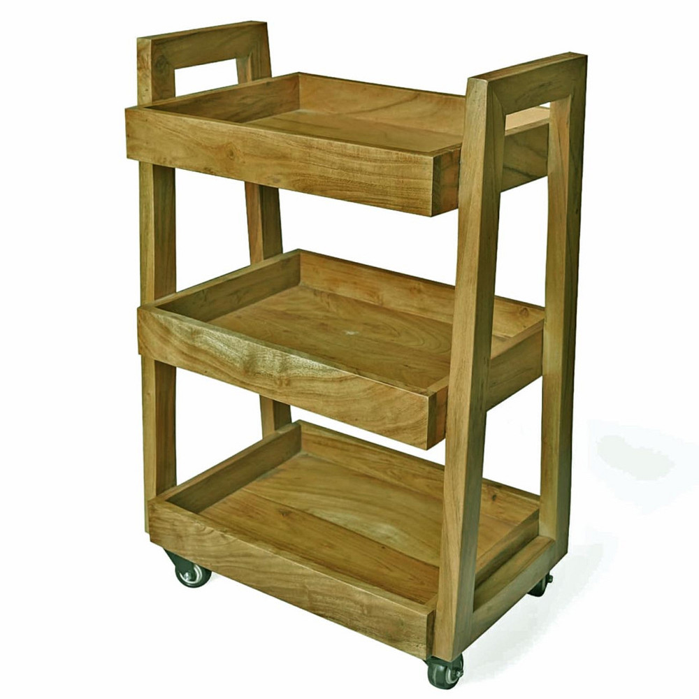 Етажерка для ванної на коліщатах "Фербанк" сієна Миколаїв - фото 1