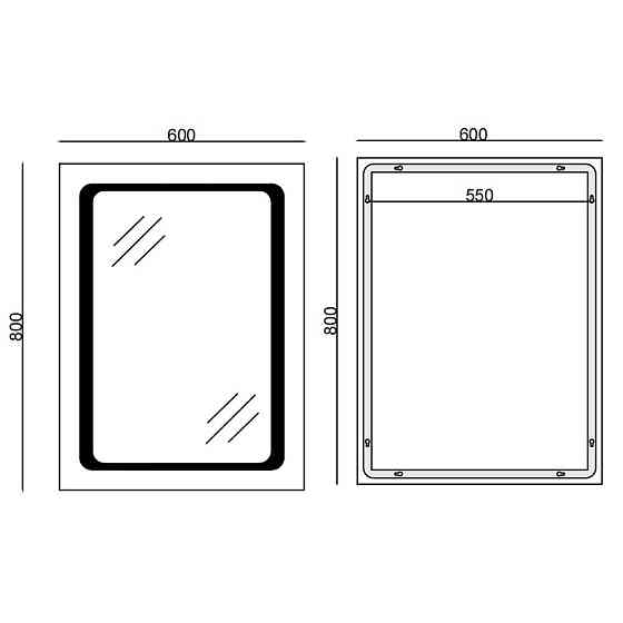 Дзеркало Mixxus TWEE MR09-80x60-REVERSE з LED Touch, Anti-fog, димером, регулюванням яскравості  ( MI6660 ) 22382 Харків