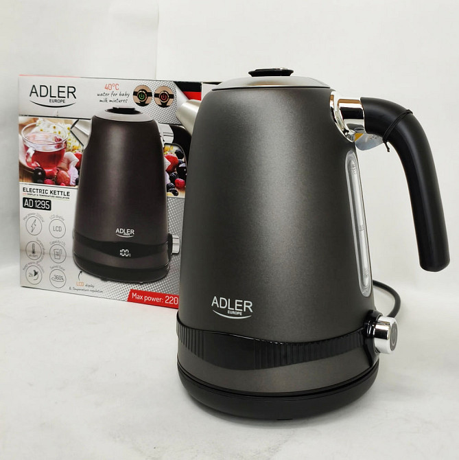 Чайник металевий Adler AD 1295 1.7л 1850Вт електричний з терморегулятором 40-100 ° С Gray IA-44 Львів - фото 16