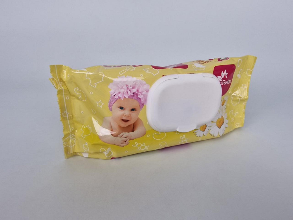 Волога серветка 72 шт з клапаном "EcoRelax" Ромашка (1 пачка) Харків - фото 1