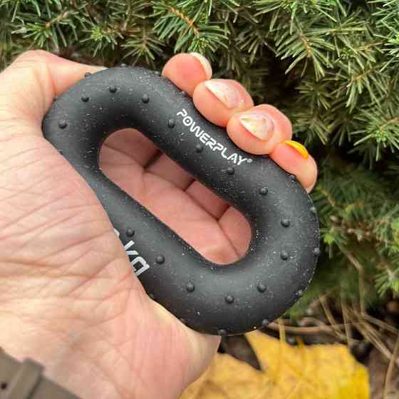 Эспандер кистевой силиконовый PowerPlay PP-4337 Hand Grip Hard 30 кг. Черный Киев