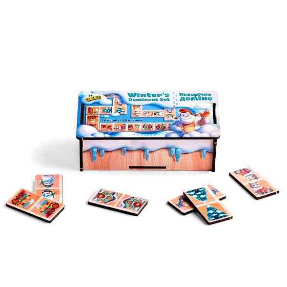 Настільна гра "Новорічне доміно" (ПСД242) PSD242, 28 плашок Вінниця