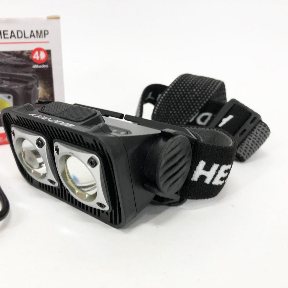 Налобный фонарь с креплением на голову K372-2COB, Фонарик на голову для роботы, Налобный фонарь яркий LI-58 Киев - изображение 7