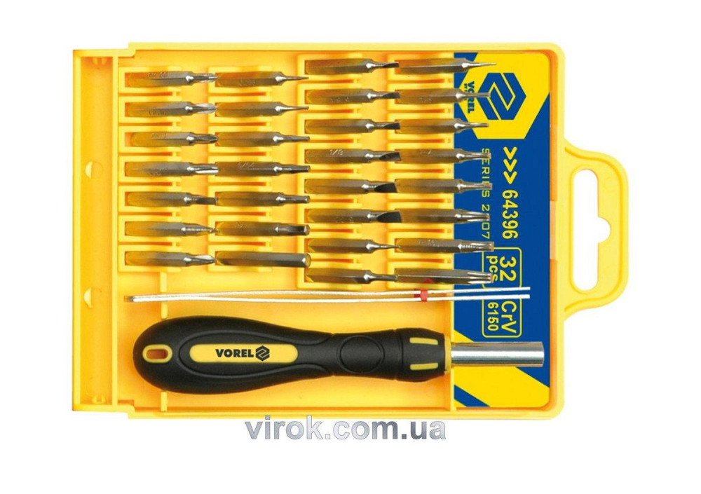 Викрутка для точних робіт VOREL з насадками Набір 32 шт. [10/50] Одесса - изображение 1