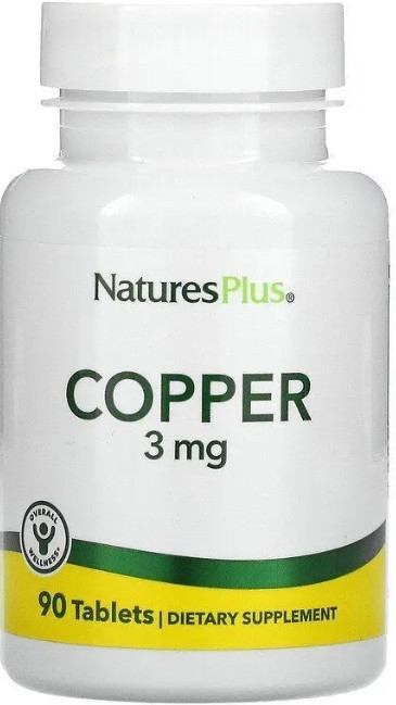Мідь Nature's Plus Copper 3 mg 90 tabs Київ - фото 1