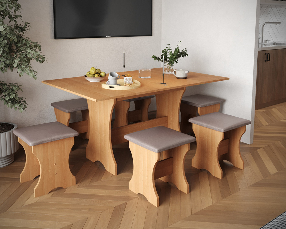 Две табуретки (комплект 2 шт) 35х35х44 см / МС - Ольха Львов - изображение 3