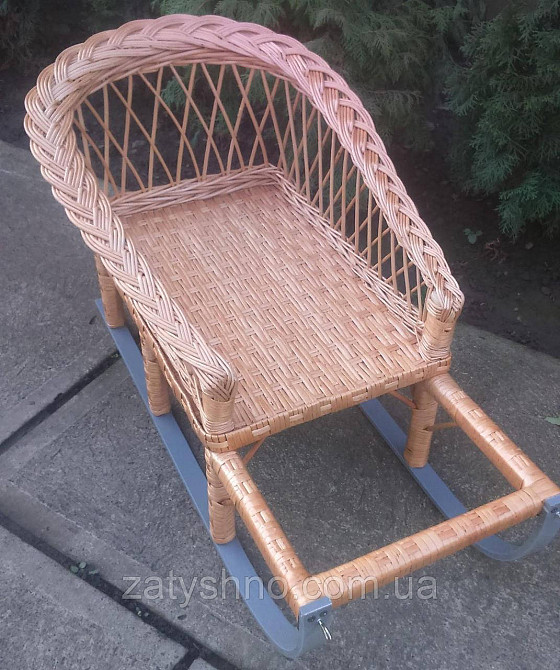 Санки плетеные детские со спинкой Киев - изображение 4