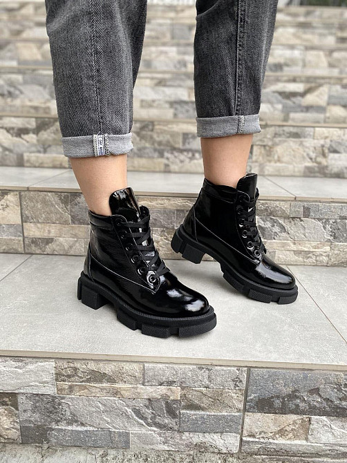 Ботинки ARLEN черные лаковая кожа весна-осень размеры 36-39 (4183) Коломия - фото 8