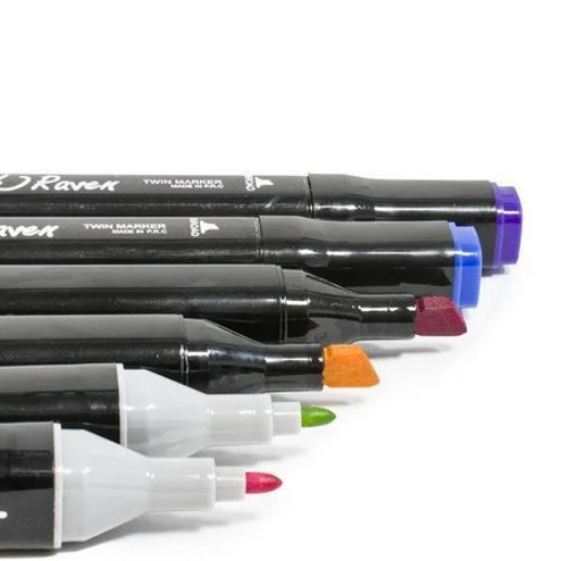 Маркери sketchmarker для малювання 60, Професійні двосторонні маркери, Маркер з подвійним наконечником EW-25 Львів - фото 10