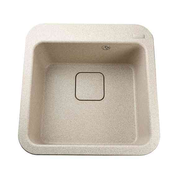 Гранітна мийка Globus Lux BARBORA мигдаль 510х510мм-А0008 Київ