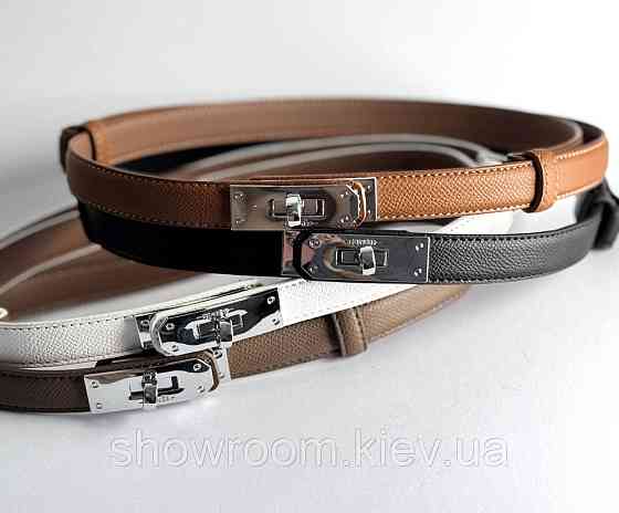 Женский кожаный ремень Hermes Гермес (280-2) коричневый Киев