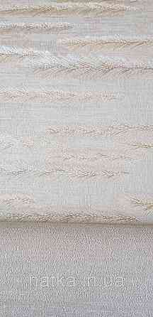 Обои винил на флизелине горячего тиснения DUKA Selective1.06х10 колоски листья стуктурные серебро золото на бе Киев