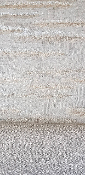 Обои винил на флизелине горячего тиснения DUKA Selective1.06х10 колоски листья стуктурные серебро золото на бе Киев - изображение 1