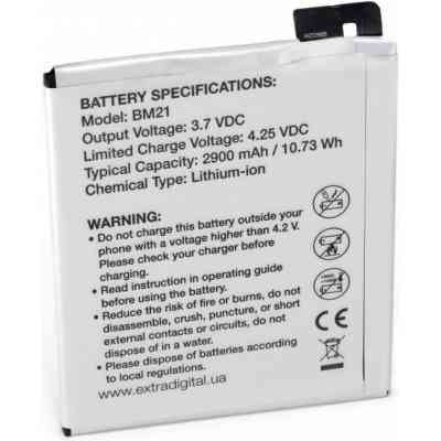 Аккумуляторная батарея Extradigital Xiaomi Mi Note (BM21) 2900 mAh (BMX6447) Винница