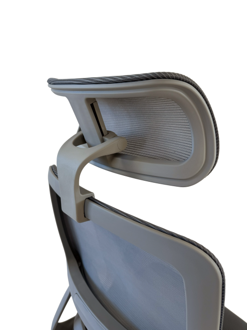 Офисное эргономичное кресло ERGO E2502 с сетчатой обивкой серое Киев - изображение 6