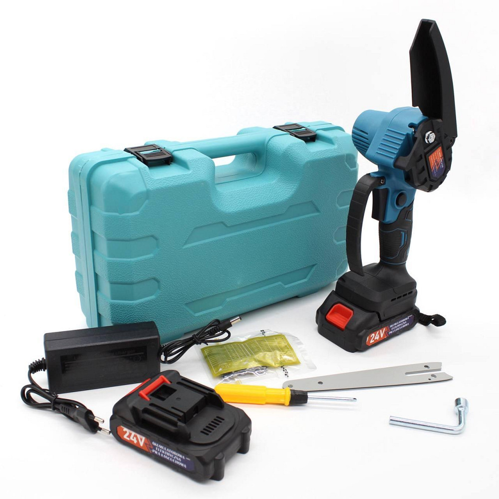 Аккумуляторная цепная пила 24В, 1500 мАч, TL 0600, с кейсом + 2 аккумулятора / Ручная электропила / Мини пила Киев - изображение 9