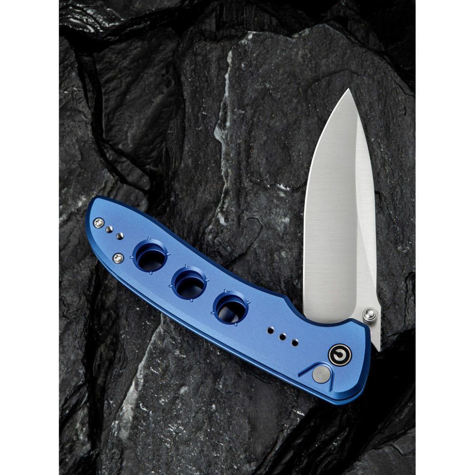 Ніж складаний туристичний Civivi Hyperpulse, (8.9 см) 14C28N / Aluminum синій Киев - изображение 12