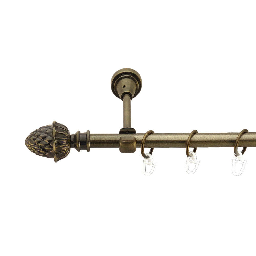 Карниз Orvit Цинара металевий однорядний відкритий Антик 16 мм 240 см (3327974) Львов - изображение 1