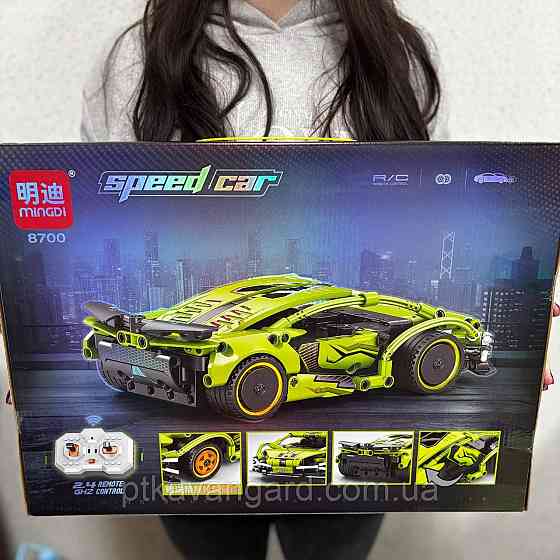 Конструктор машинка на радиоуправлении Ламборгини Сиан 304 детали Technic с пультом 8700 зеленый Хмельницкий