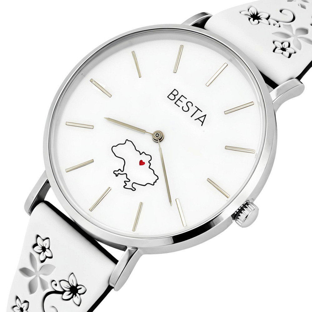 Годинник наручний жіночий Besta Love UA White Flower (2 ремінці) Вінниця - фото 2