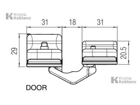 Прихована петля Koblenz ATOMIKA K 8000 HD хром матовий Київ