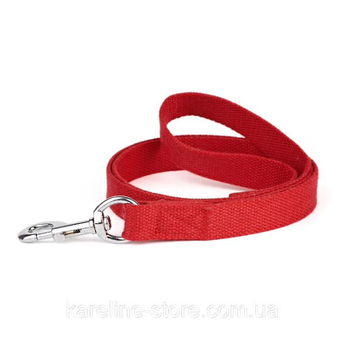 Повідець "KARELINE Practic" з брезенту, 20 мм, 1200 мм (Червоний) Вінниця - фото 1