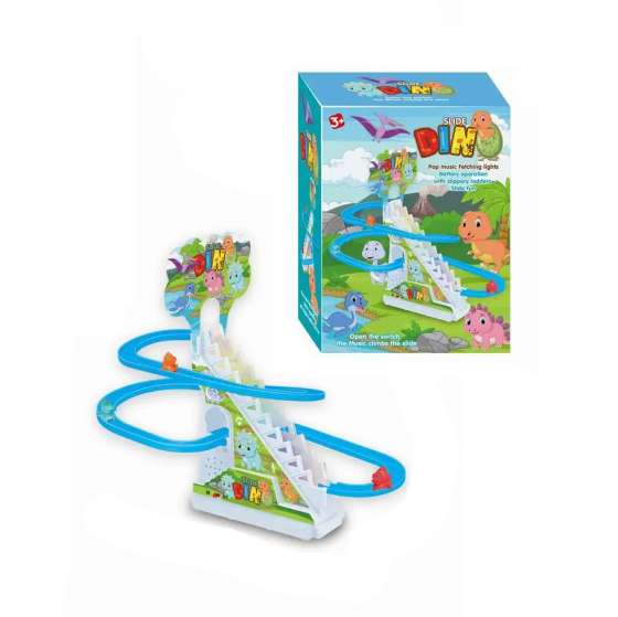 Гра настільна для дітей "Гірка з треком", іграшка для розвитку дитини, від 3 років, фігурки 3шт Dinosaur Кам'янець-Подільський