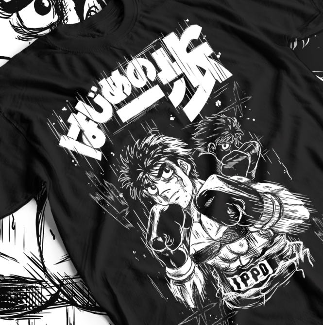 Футболка для мальчика аниме Хаджиме Но Іппо Камогава оверсайз (рост от 165 до 180 ) Черний AnimeJ0648m Днепр - изображение 1