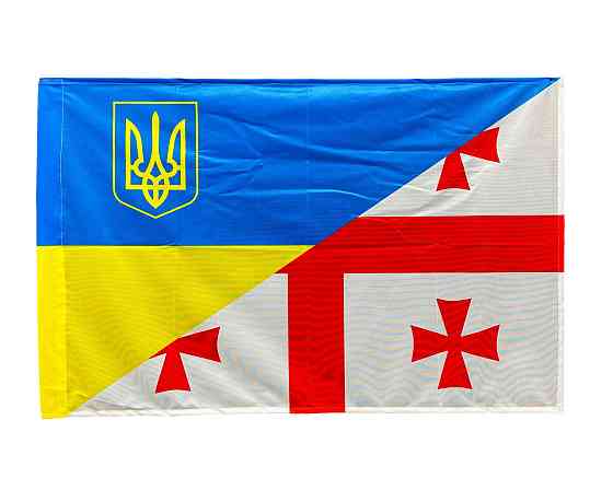 Прапор Україна Грузія 600х900 мм Запоріжжя