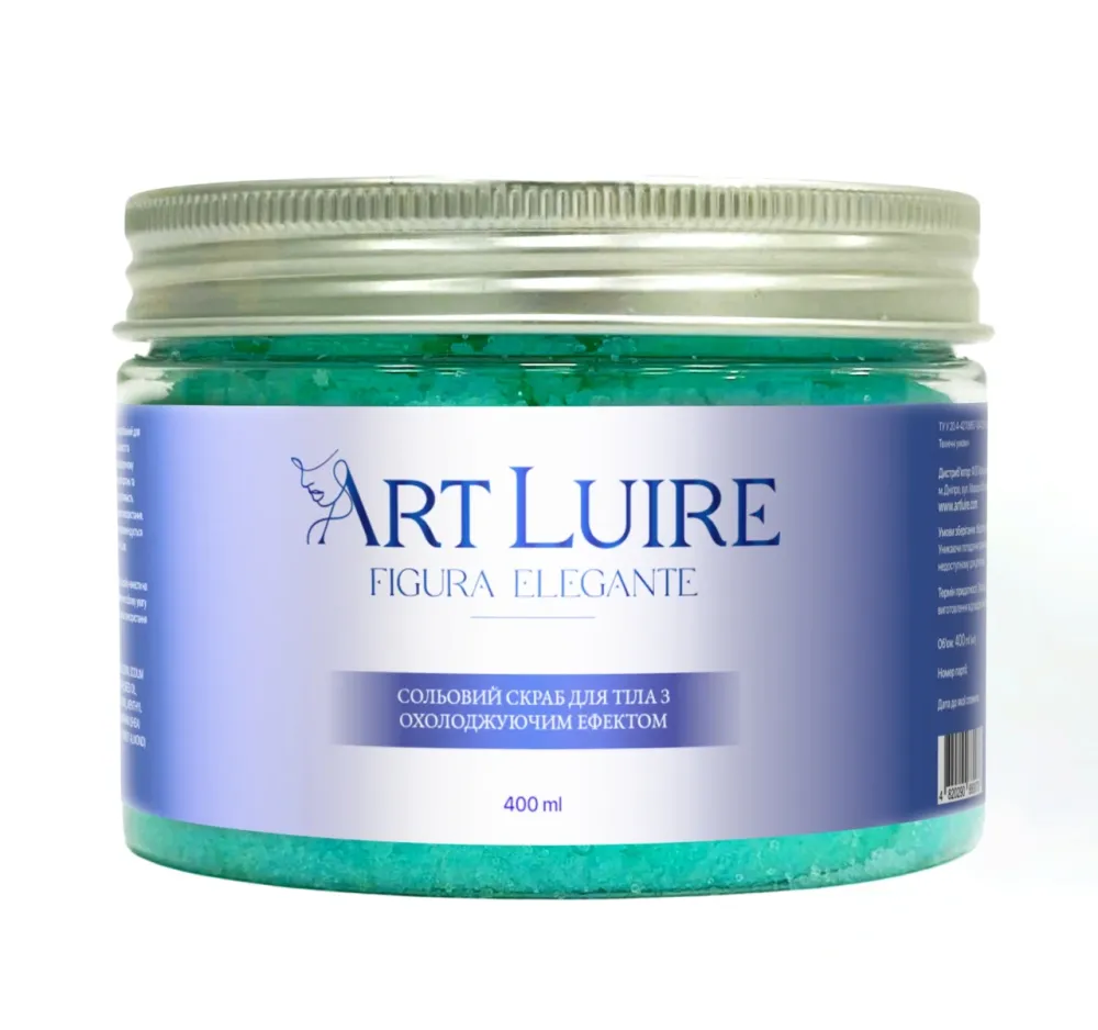 Солевой скраб для тела с охлаждающим эффектом Art Luire, 400 мл Днепр - изображение 1