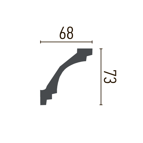 Карниз полиуретановый гладкий Gaudi Decor P 207 Днепр