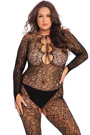 Бодистокинг кружевной с открытым доступом Rene Rofe, черный, XL/2XL Sex Aura Киев