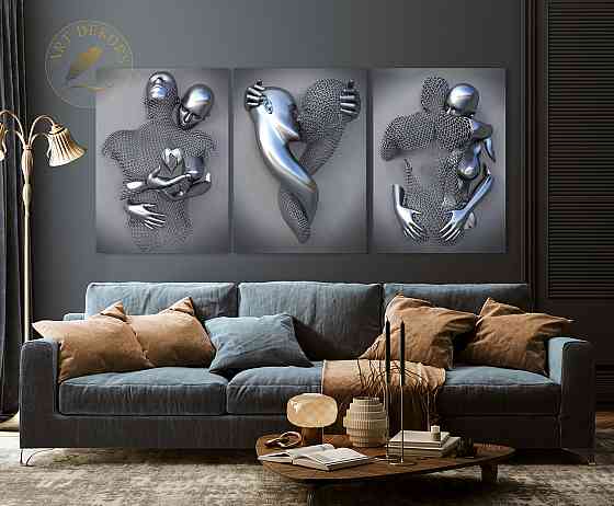 Модульна картина Закохані Абстракція Art-702_3 Київ