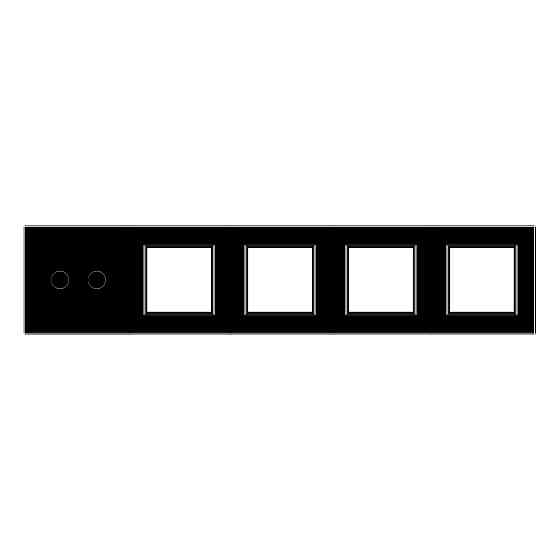 LIVOLO Рамка 5-постова для одного 2-сенсорного вимикача і чотирьох розеток (2-0-0-0-0) LIVOLO, Коломия