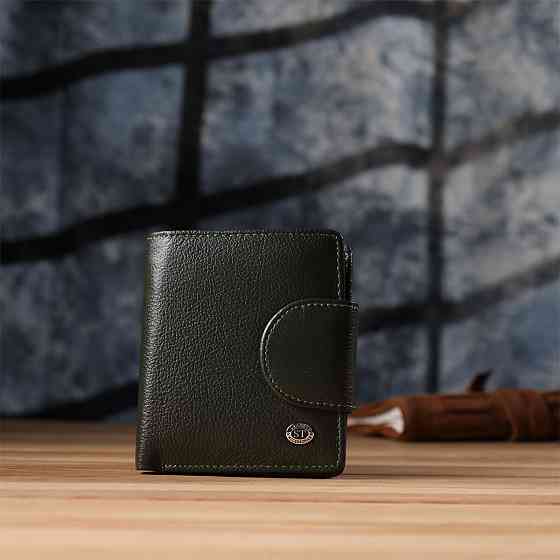 Вертикальный женский кошелек из натуральной кожи ST Leather 23070 Зеленый Киев