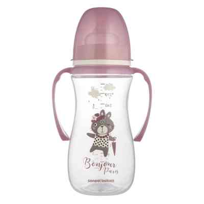 Пляшечка для годування Canpol babies PP Easystart Bonjour Paris антиколікова з широким отвором та ручками 300 м рожева (35/241_pin) Вінниця
