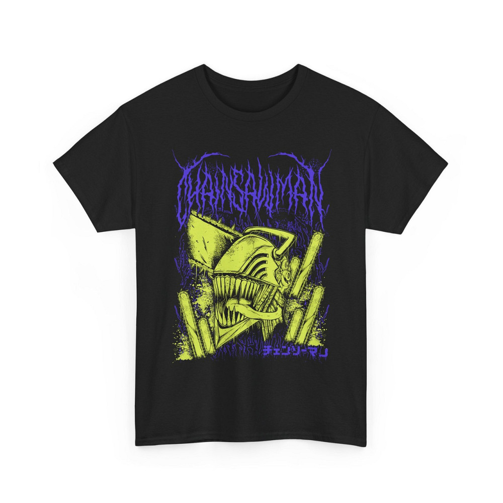 Футболка з аніме принтом Людина-бензопила оверсайз (S/M/L) Чорний AnimeJ0311 Дніпро - фото 6