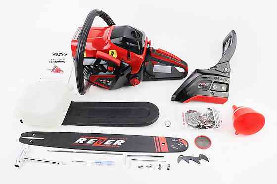 Бензопила REZER FGS-5200MG 52cc (3,8кВт, шина 18", ланцюг 325-1,5-72зв. квад. зуб) з підкачуванням, плавний пуск Київ