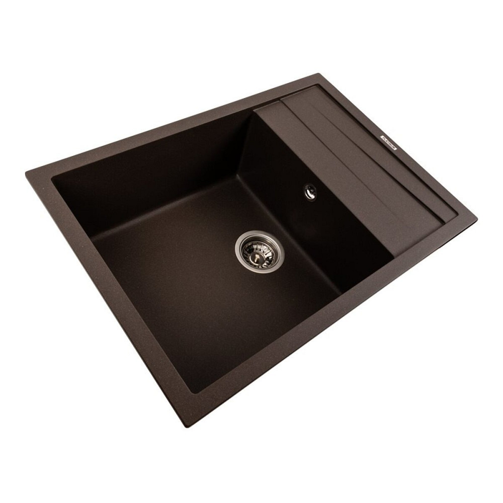PLATINUM Кухонна мийка гранітна матова 7050 CASCADA Platinum Темна скеля Київ - фото 2